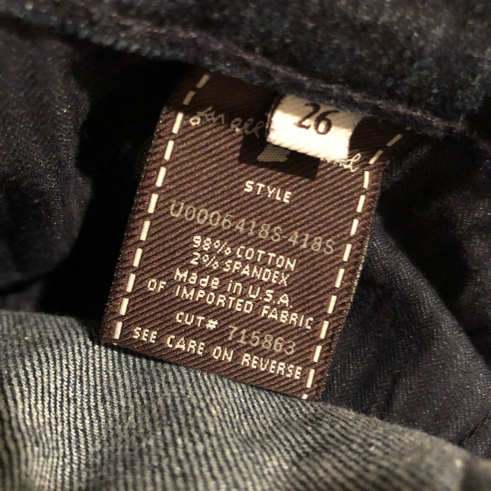 7 FAM Dark Straight Leg Jeans - Picture 10 of 10